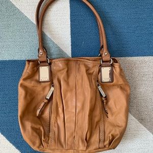 Tignanello hobo tote bag in soft brown leather